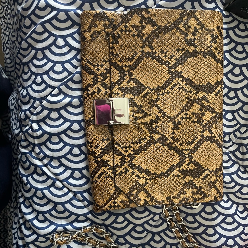 Zara snake print shoulder bag